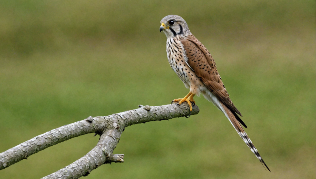 the common kestrel, a small but abundant raptor widely found in france, known for its impressive hunting skills and distinctive hovering flight behavior.